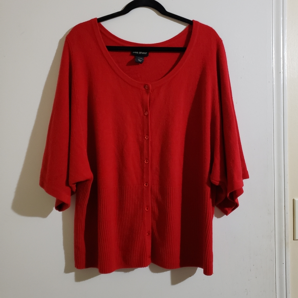 Lane Bryant Scooped neck button front cardigan